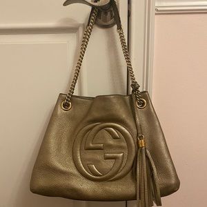 Worn Gucci disco soho bag
